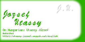 jozsef utassy business card